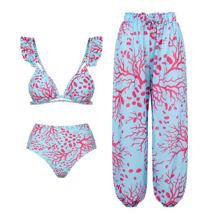Siamese Conservative Covering Belly Thin Swimsuit French Retro One-piece Bikini