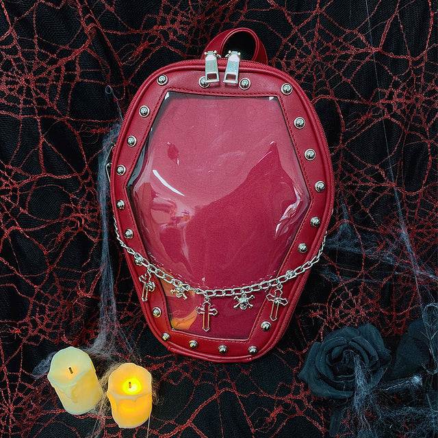 Gothic Punk Coffin Shape Ita Bag Women