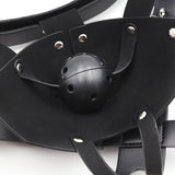 Black Leather Harness Type Head Cover - Alternative Gothic Dark Wear | Embrace Dark Aesthetic Men & Women Gothic Clothing