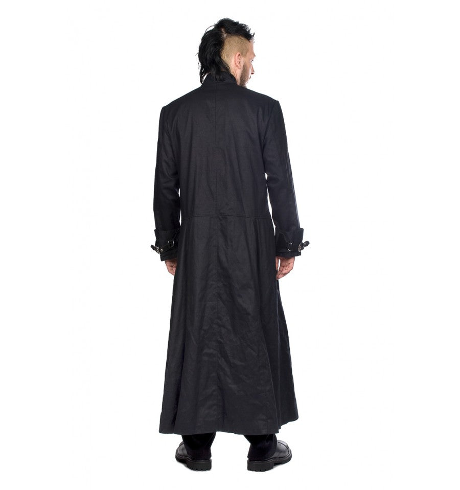 Gothic Long Black Hellraiser Coat for Men