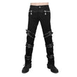 Men Gothic Buckles Pant | Halloween Costume Fashion High Waist Pant