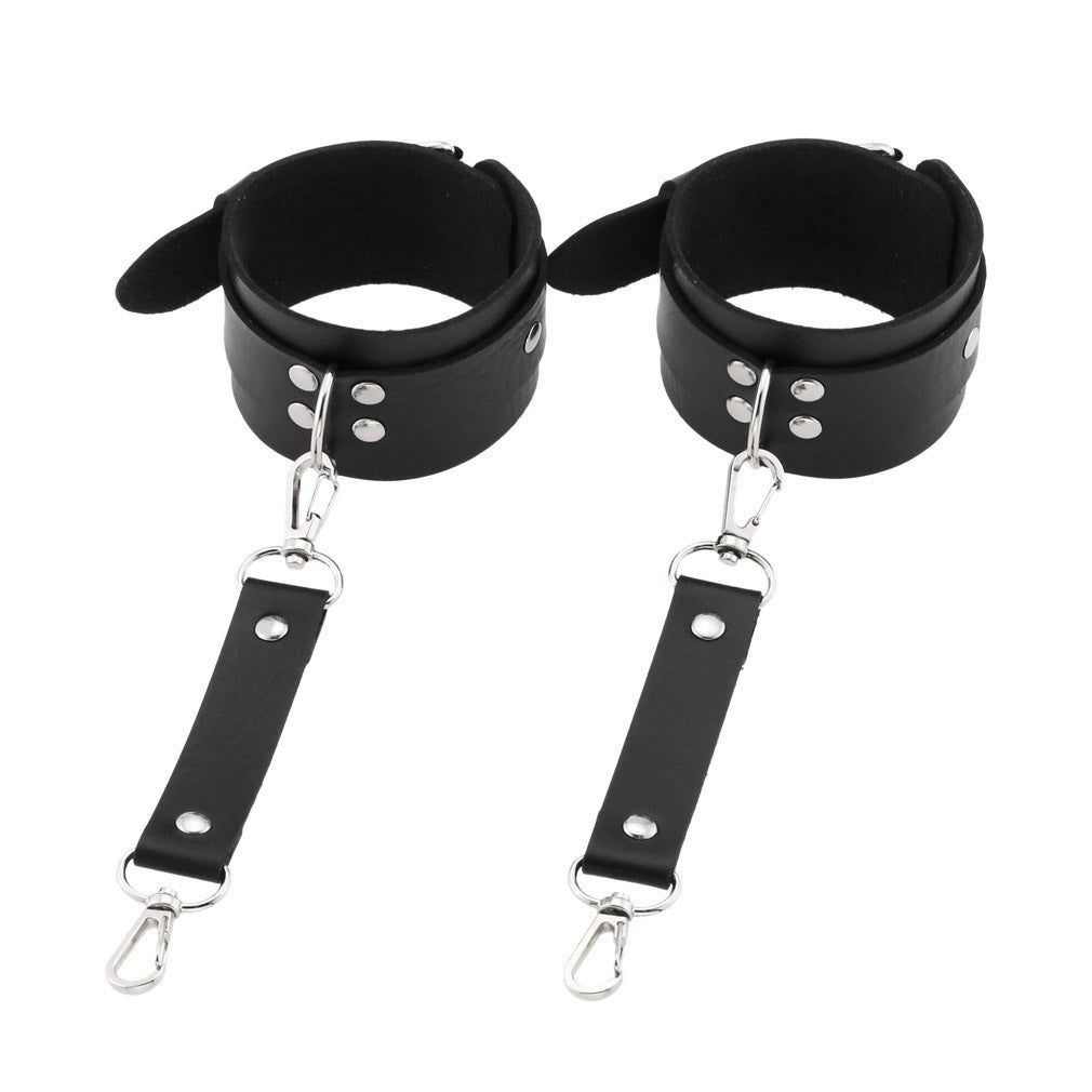 Suspenders, Restraint Belt, Leg Loops, Close - fitting Harness, Leather - Alternative Gothic Dark Wear | Embrace Dark Aesthetic Men & Women Gothic Clothing