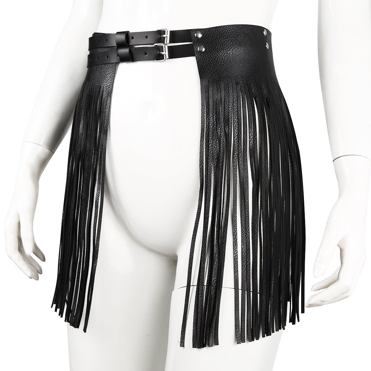 Women's Fashion Simple Tassel Harness Skirt Belt Set Leather Harness - Alternative Gothic Dark Wear | Embrace Dark Aesthetic Men & Women Gothic Clothing
