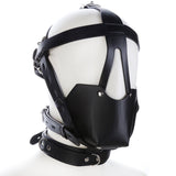 Black Leather Harness Type Head Cover - Alternative Gothic Dark Wear | Embrace Dark Aesthetic Men & Women Gothic Clothing