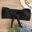 Solid Color Bow Bikini Spa Swimsuit Top