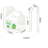 Glass Square Milk Carton Mug Microwaveable