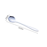 Stainless Steel Korean Spoon Long Handle Cherry Blossom Stirring