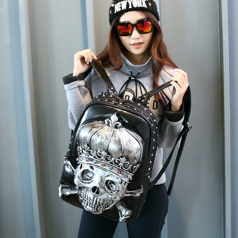 Personality Skull Creative Punk Backpack For Women - Alternative Gothic Dark Wear | Embrace Dark Aesthetic Men & Women Gothic Clothing