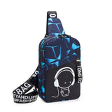 New Style Bag Diagonal Bag Men's Bag Luminous Chest Bag - Alternative Gothic Dark Wear | Embrace Dark Aesthetic Men & Women Gothic Clothing