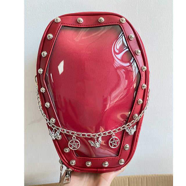 Gothic Punk Coffin Shape Ita Bag Women