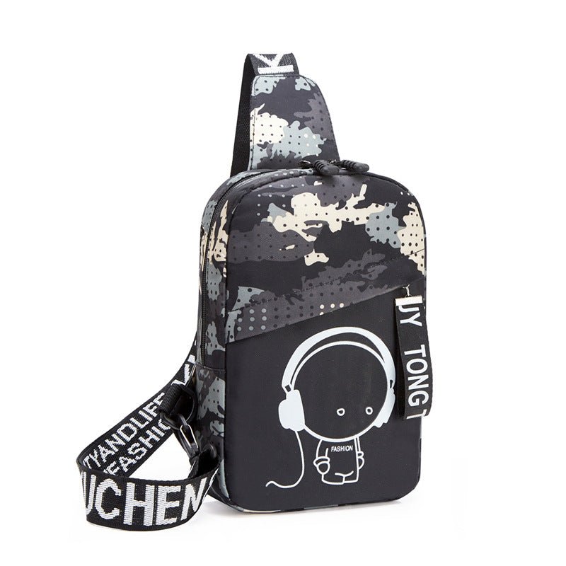 New Style Bag Diagonal Bag Men's Bag Luminous Chest Bag - Alternative Gothic Dark Wear | Embrace Dark Aesthetic Men & Women Gothic Clothing