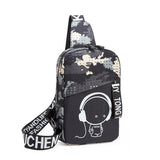 New Style Bag Diagonal Bag Men's Bag Luminous Chest Bag - Alternative Gothic Dark Wear | Embrace Dark Aesthetic Men & Women Gothic Clothing