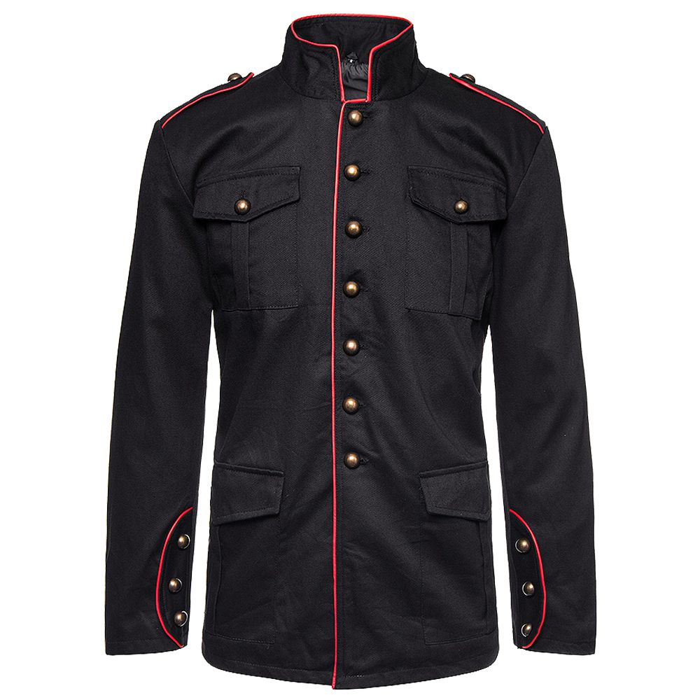 Men Gothic Drummer Boy Military Band Coat | Vintage Parade Style Jacket