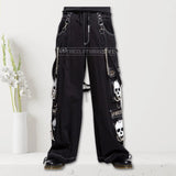Super Skull Gothic Trouser | Cyber Chain Punk Rock Emo Pant for Men