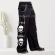 Super Skull Gothic Trouser | Cyber Chain Punk Rock Emo Pant for Men