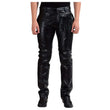 Men Motorcycle Leather Pant | Genuine Napa Leather Gothic Nightclub Pant