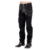 Men Gothic Vintage Steampunk Pant | Formal Wedding Party Trouser with Victorian Retro Style