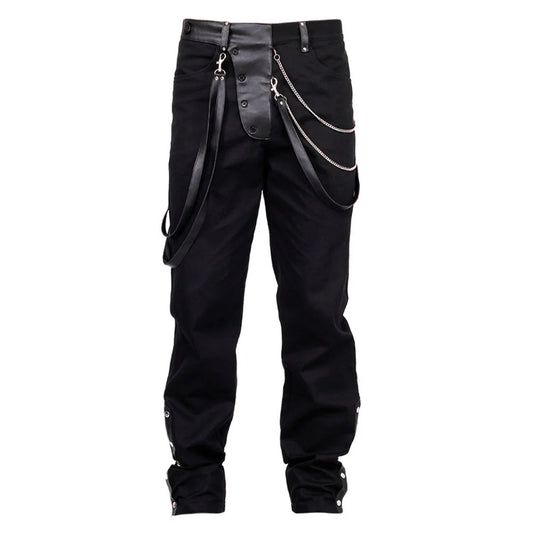 Men Gothic Vintage Steampunk Pant | Formal Wedding Party Trouser with Victorian Retro Style