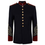 Men Military Officer Laces Coat | Gothic Formal Outerwear Coat