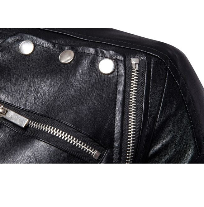 Men Motorcycle Jacket Gothic Black Leather Jacket Multi-Zip Biker Jacket - Alternative Gothic Dark Wear | Embrace Dark Aesthetic Men & Women Gothic Clothing