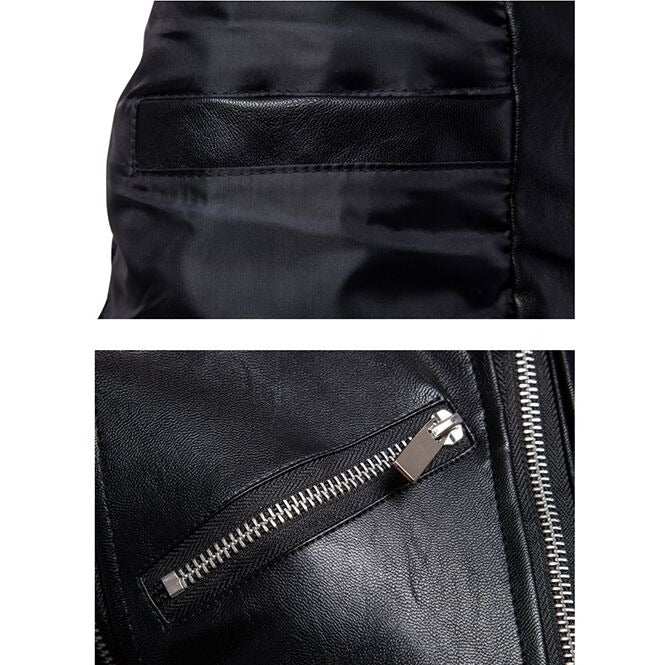 Men Motorcycle Jacket Gothic Black Leather Jacket Multi-Zip Biker Jacket - Alternative Gothic Dark Wear | Embrace Dark Aesthetic Men & Women Gothic Clothing