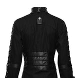 Men Hellraiser Pinhead Long Trench | Vampire Gothic Coat with Buckle Straps & High Collar