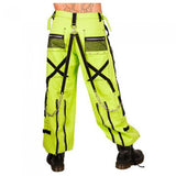 Men Gothic Bondage Techno Cyber Pants | Industrial Punk High Waist Trouser
