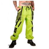 Men Gothic Bondage Techno Cyber Pants | Industrial Punk High Waist Trouser