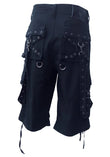 Men Black Gothic Shorts | Chain Detail Streetwear Short for Men