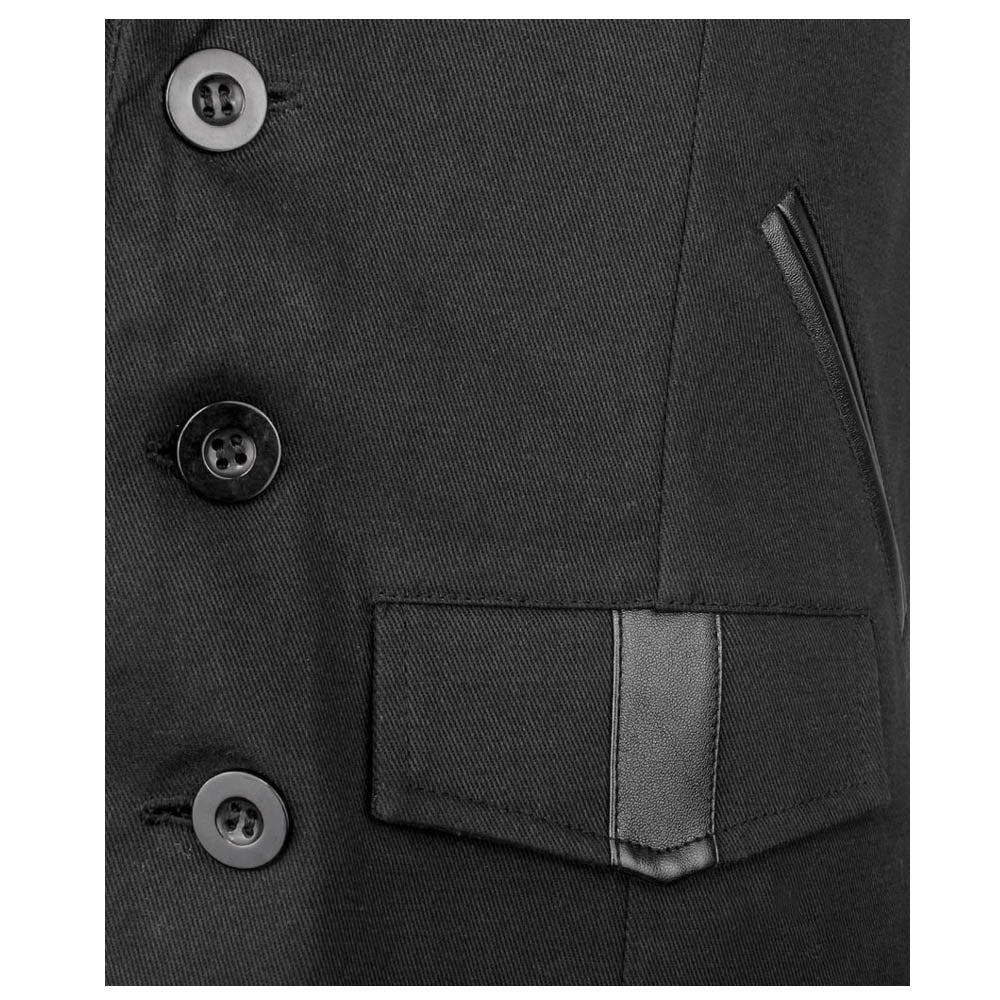 Men Gothic Vest Steampunk Wool Vest Wedding Military Style Waistcoat - Alternative Gothic Dark Wear | Embrace Dark Aesthetic Men & Women Gothic Clothing
