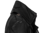Men Military Steampunk Leather Trench Coat | Long Gothic Outerwear with Vintage Brass Detailing