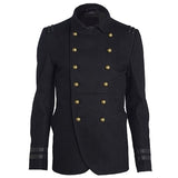 Men Military Style Wool Officer Coat | Classic Wool Trench Overcoat for Winter