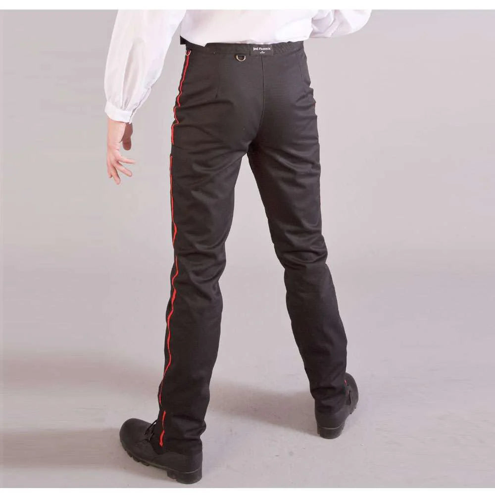 Men Military Officer Style Trouser with Red Stripe | Gothic Fetish Clubwear Pant