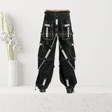 Gothic Industrial Baggy Pant | Techno Cyber Bondage Emo Trouser for Men