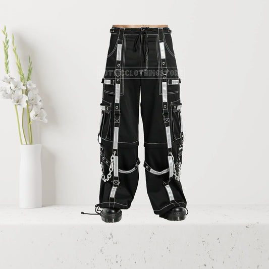 Gothic Industrial Baggy Pant | Techno Cyber Bondage Emo Trouser for Men