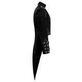 Mens Gothic Tailcoat Jacket Black Velvet Gothic Steampunk Vampire Swallowtail - Alternative Gothic Dark Wear | Embrace Dark Aesthetic Men & Women Gothic Clothing