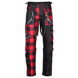 Men Red and Black Gothic Pants | Dead Threads Damned Checked Punk Trouser with Chain
