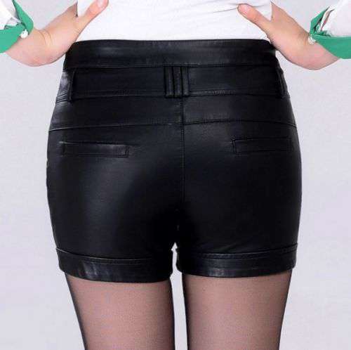 Women Gothic Leather Shorts | Cocktail Party Hot Pants in Soft Napa Leather