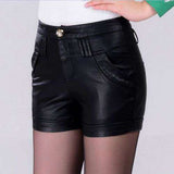 Women Gothic Leather Shorts | Cocktail Party Hot Pants in Soft Napa Leather