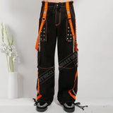 Men Gothic Step Chain Pant | Steampunk Punk Style Trouser with Removable Chain