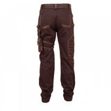 Men Gothic Pant Steampunk Dystonia Brown Trouser For Sale - Alternative Gothic Dark Wear | Embrace Dark Aesthetic Men & Women Gothic Clothing