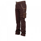 Men Gothic Pant Steampunk Dystonia Brown Trouser For Sale - Alternative Gothic Dark Wear | Embrace Dark Aesthetic Men & Women Gothic Clothing