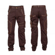 Men Gothic Pant Steampunk Dystonia Brown Trouser For Sale - Alternative Gothic Dark Wear | Embrace Dark Aesthetic Men & Women Gothic Clothing