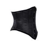 Alisson Black Satin Underbust Corset The Shadow Sculptor Cotton Corset - Alternative Gothic Dark Wear | Embrace Dark Aesthetic Men & Women Gothic Clothing