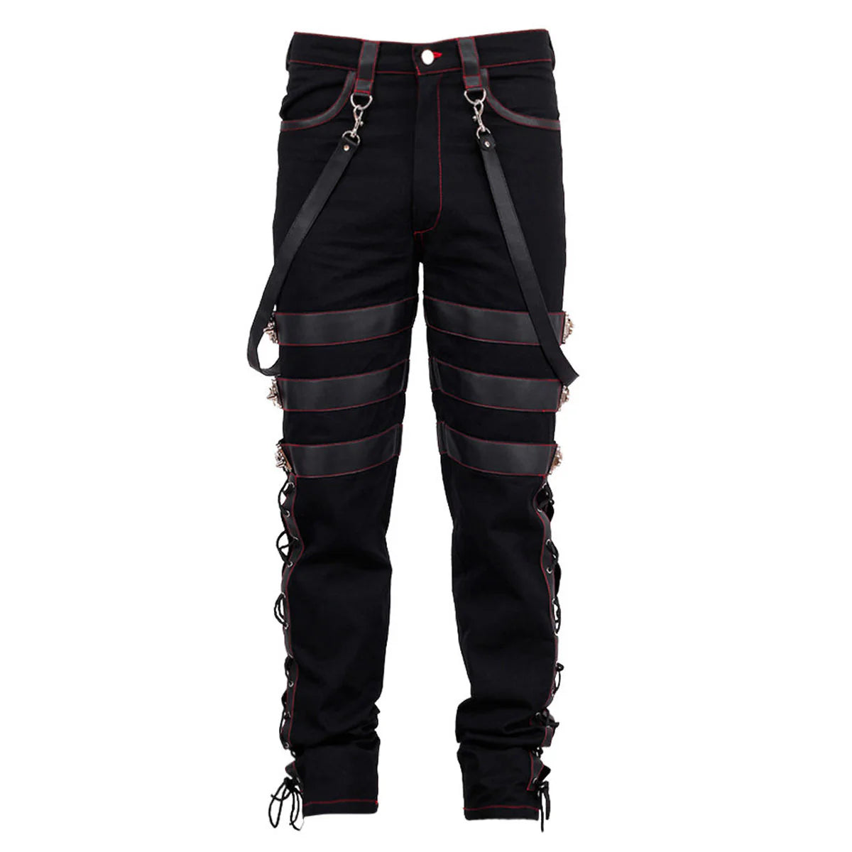 Men Gothic Military Officer Pant | Steampunk Colonel Uniform Trouser