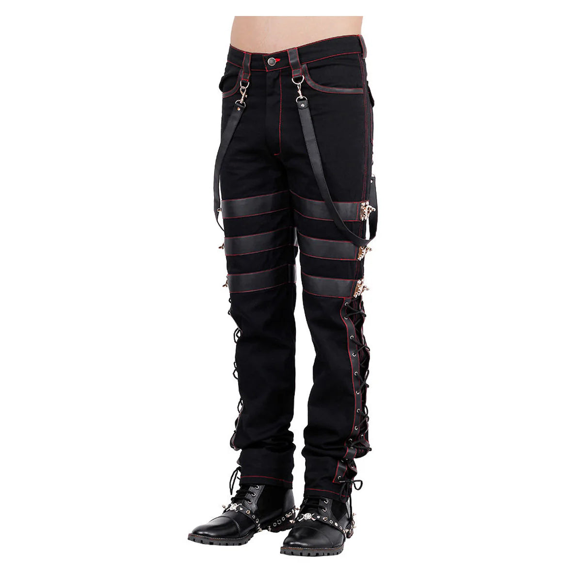 Men Gothic Military Officer Pant | Steampunk Colonel Uniform Trouser