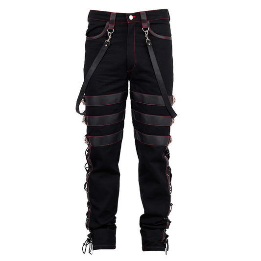 Men Gothic Military Officer Pant | Steampunk Colonel Uniform Trouser